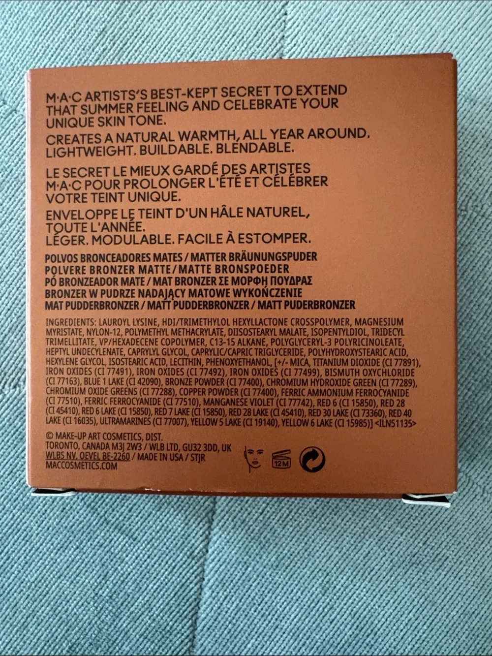 MAC Skinfinish Sunstruck Matte Bronzer Matte Medium Rosy NIB